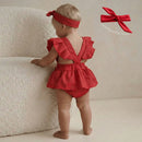 Local
Romper Bebê Menina - Laranja e Creme