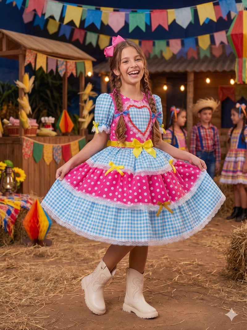 Vestido Junino Nicole festa junina