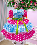 Vestido infantil Junino Natasha
