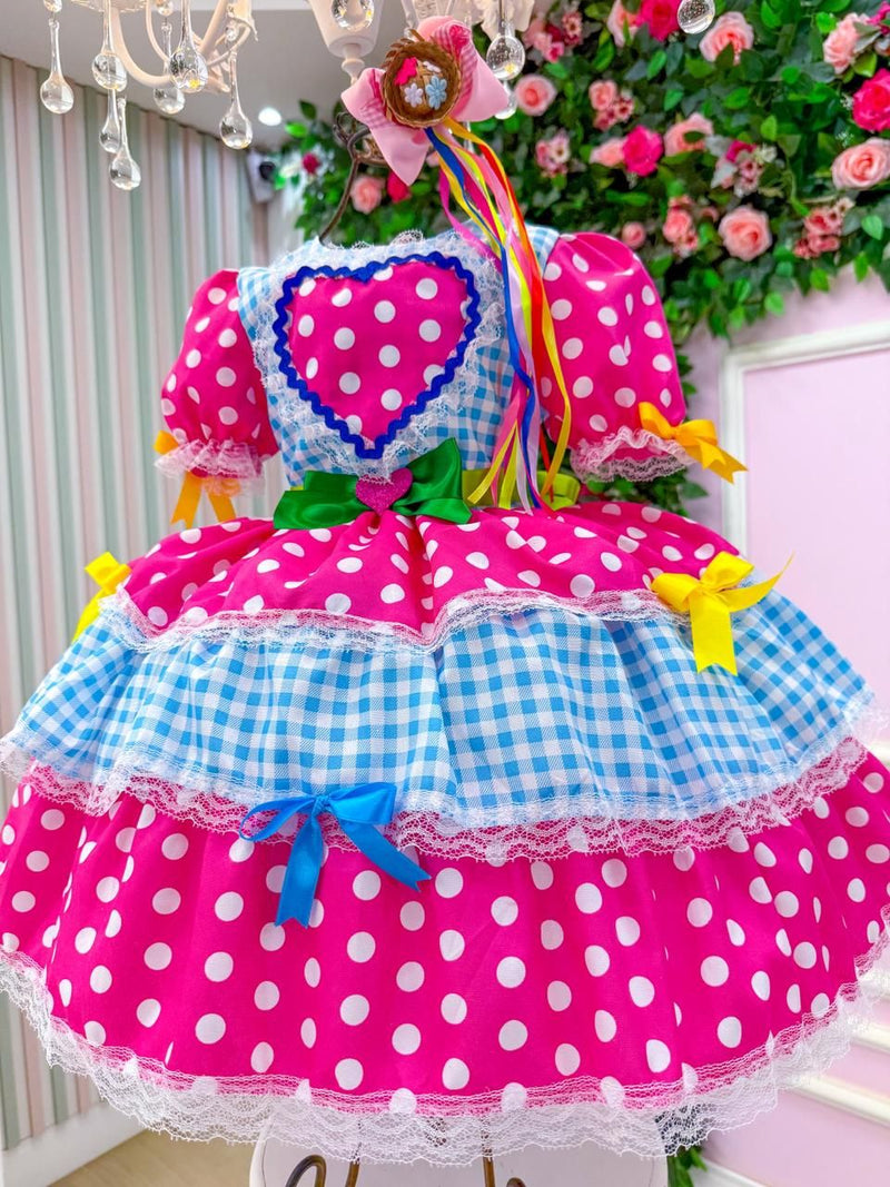 Vestido infantil Junino Natasha