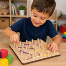 Geoplano Matematica Pedagógico Brinquedo Educativo Elástico