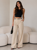 Calça em Alfaiataria Skinny Risca de Giz