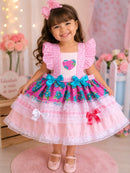 romper junino infantil colorido