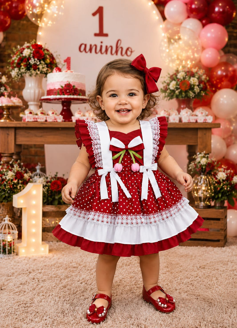 Vestido Luxo Infantil para Aniversário festa fotos