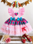 romper junino infantil colorido