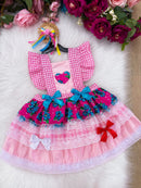 romper junino infantil colorido