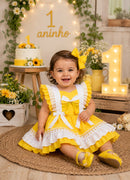 Vestido Luxo Infantil para Aniversário festa fotos