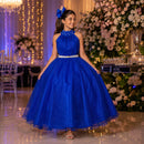 Vestido Longo Âmbar Azul Royal formatura festa aniversario