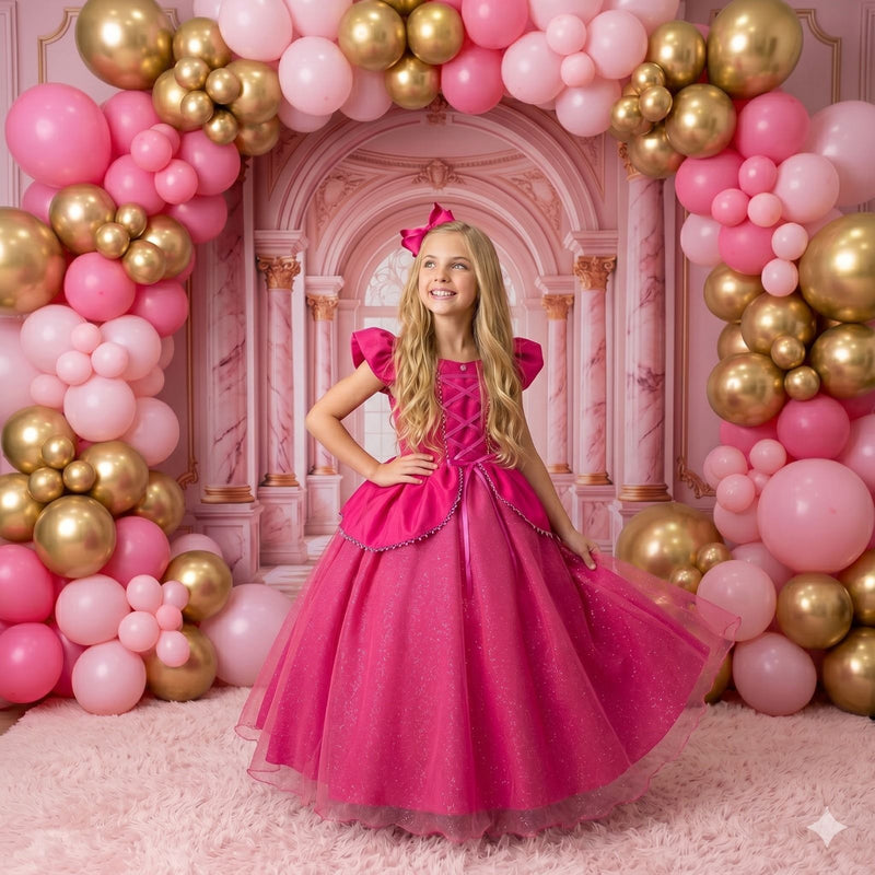 Fantasia/ Vestido Mini Miss Longo A Bela Adormecida - Aurora Pink