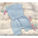 JARDINEIRA ROMPER MACACÃO DE TRICOT LUXO PARA MENINO E MENINA TAMANHO M