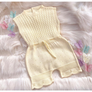 JARDINEIRA ROMPER MACACÃO DE TRICOT LUXO PARA MENINO E MENINA TAMANHO M