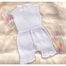JARDINEIRA ROMPER MACACÃO DE TRICOT LUXO PARA MENINO E MENINA TAMANHO M