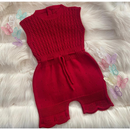 JARDINEIRA ROMPER MACACÃO DE TRICOT LUXO PARA MENINO E MENINA TAMANHO M