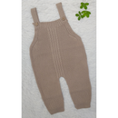 JARDINEIRA MACACÃO LONGO DE TRICOT TRABALHADO PONTO ARROZ PARA MENINO E MENINA