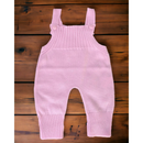 Jardineira Vira Pé Macacão de Tricot Trabalhado Luxo Para Bebê Menino e Menina