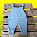 Jardineira Vira Pé Macacão de Tricot Trabalhado Luxo Para Bebê Menino e Menina