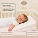 Travesseiro Rampa Anti-refluxo Com Capa Removivel Para Berço Bebe