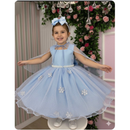 Vestido Festa Infantil Frozen + Capa