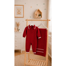 Saída Maternidade Tricot 2 Pçs Macacão E Manta 0 a 3 Meses Menino Menina Premium Antialérgico Recem Nascido Gola Social
