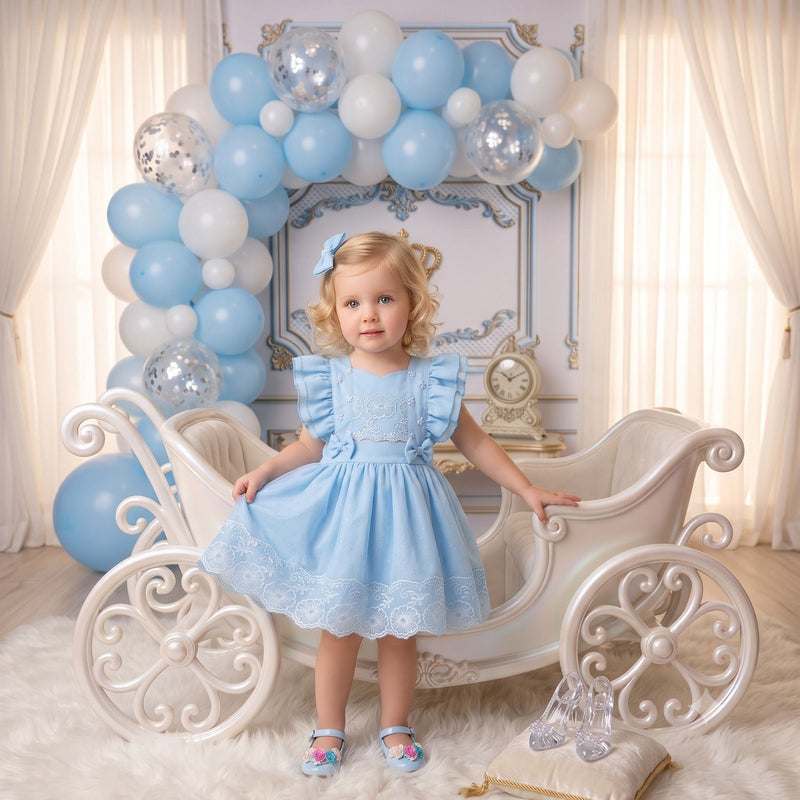 Romper/Vestido Princesa Belli Elisa Azul Bebe