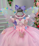 Vestido Marie Rosa Jardim Encantado Laço