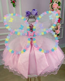 Vestido Marie Rosa Jardim Encantado Laço
