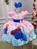 Vestido Infantil Temáticos da Gigi Princesa Gelo Rosa