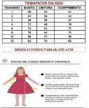 Vestido Infantil Temáticos da Gigi Princesa Gelo Rosa