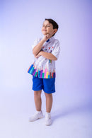 Conjunto Miss cherry Meninos - Lapis Aquarela Azul ABC