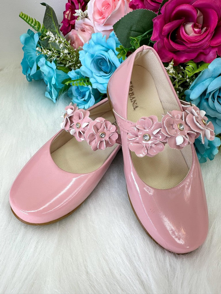 Sapatilha Bruninha Flores Nude - Rose