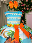Vestido Infantil Temáticos Luxo Moana Modelo 2