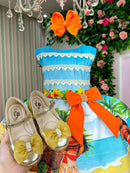 Vestido Infantil Temáticos Luxo Moana Modelo 2