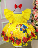 Vestido infantil  Princesa amarelo