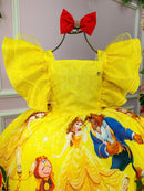 Vestido infantil  Princesa amarelo