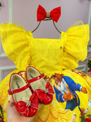 Vestido infantil  Princesa amarelo