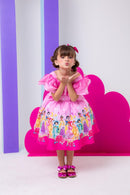 Vestido infantil Kids Princesas Rosa
