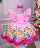 Vestido infantil Kids Princesas Rosa