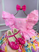 Vestido infantil Kids Princesas Rosa