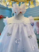 Vestido Infantil Branco Jardim Encantado Luxo