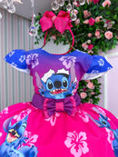 Vestido Infantil Temáticos Luxo Lilo e Stitch