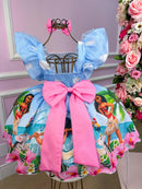 Vestido Temáticos Kids Moana Azul Bebe