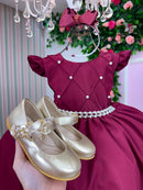 Vestido Ysa Kids Francine Marsala