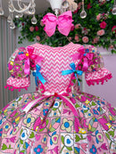 Vestido infantil Marie Junino Quermesse de Luxo Pink
