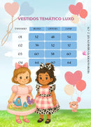 Vestido Tematicos Kids Fazendinha Rosa Vaquinha