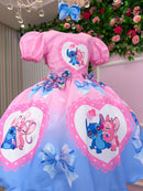 Vestido Tematico Luxo Stitch e Angel