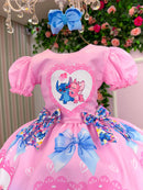 Vestido Tematico Luxo Stitch e Angel
