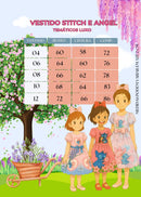 Vestido Tematico Luxo Stitch e Angel