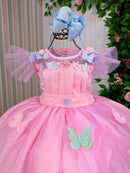 Vestido Marie Jardim Encantado Isis Luxinho Rosa