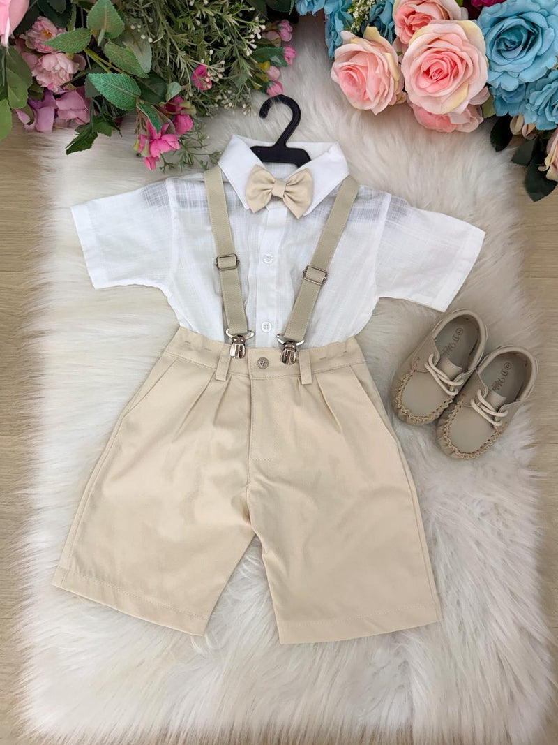 Conjunto Miss Cherry Henry Suspensorio Bege