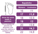 Sapatinho Ouro Fosco Aplique de Lacinho e Tiras C/ Strass